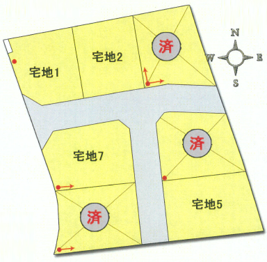 カンパネラタウン中泉町Ⅲの区画図