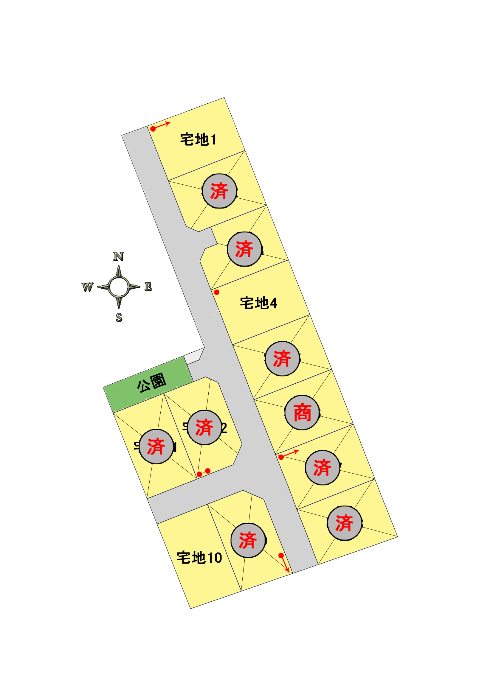 カンパネラタウン田島Ⅲ-完売しました-の区画図